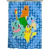 Franco, Pokemon Anime, Set di 13 pezzi tenda da doccia e anelli, 100% prodotto con licenza ufficiale