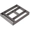 Emuca - Organizzatore per cassetti 450x500, divisori per cassetti,Alluminio, Grigio antracite
