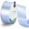 Vaessen Creative Nastro di Raso Azzurro - Nastro Colorati 20 m x 38 mm per il Fai-da-te - Decorazioni Matrimonio - per Regali e Segnalibri
