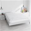 Italian Bed Linen Topper Matrimoniale 160x195 cm Elegant Made in Italy Trapuntato con Elastici per Massimo Comfort