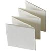 Rayher 8189100 Leporello, Libro a Fisarmonica con 2 Nastri di Raso per Rilegare, 6 Componenti, 12 Pagine, da Colorare e Personalizzare, Copertina e Retro Rinforzati, Bianco Quadrato, 13.5 x 13.5 cm