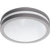 EGLO Smart Home LED Plafoniera Locana-C, lampada da soffitto | per esterni, luce esterna dimmerabile, acciaio zincato argento, plastica bianca, luce calda, IP44