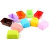CRITIVE-S 10PCs silicone fodera del bigné Cuocere stampo per muffin di formaggio, panna cotta, budino, Jelly Shot e sapone Stampi (Quadrato)