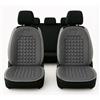 Auto Accessori Lupex Coppia di schienali universali, Materiale poliestere,Set coprisedili anteriori, 2 pezzi con 92 sfere massaggianti, per sedili auto furgone autobus camion sedia ufficio (Grigio)