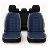 Auto Accessori Lupex Coppia di schienali universali, Materiale poliestere,Set coprisedili anteriori, kit 2 pezzi con 92 sfere massaggianti, per sedili auto furgone autobus camion sedia ufficio (Blu)