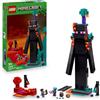 LEGO Minecraft 2in1 La Torre dell'Enderman - Giocattolo Modulare che si Trasforma in 2 Fortezze - con Mob dell'Enderman e un Portale del Nether - Regalo per Gamer, Bambini e Bambine da 9 Anni - 21279