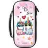 Konix Unik Custodia di protezione e trasporto - Nintendo Switch, Switch Lite e Switch OLED - Alloggio 8 giochi - Design Be Love, unicorni