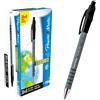 Paper Mate Penna a sfera a scatto ecologica Paper Mate FlexGrip Ultra nera - punta 1 mm - fusto grigio (conf. 36)