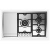 Ilve Piano cottura gas filotop Panoramagic HCPMT95FD in acciaio inox da 90 cm - Con fry top