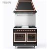 Ilve Cucina PD10N da incasso Nostalgie PD10SNE3 doppio forno e piano cottura 4 fuochi con coupe de feu da 100 cm