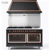 Ilve Cucina P15N da incasso Nostalgie P15FNE3 doppio forno e piano cottura 9 fuochi con fry top da 150 cm