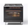 Ilve Cucina P36N da incasso Nostalgie P36FDDNSY forno pirolitico e piano cottura 6 fuochi con fry top da 91.1 cm