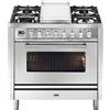 Ilve Cucina P09W Professional Plus P09FDWE3 piano cottura 6 fuochi con fry top e dual da 90 cm