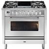 Ilve Cucina P09W Professional Plus P09IDWE3 piano cottura 4 fuochi e 2 zone induzione con dual da 90 cm - IN PROMOZIONE CON VOUCHER FINO AL 22/06