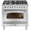 Ilve Cucina P09N da incasso Nostalgie P09PDNE3 piano cottura 4 fuochi con pescera e dual da 90 cm