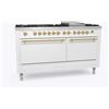 Ilve Cucina P15N da incasso Nostalgie P15FDQNE3 doppio forno cieco e piano cottura 9 fuochi con fry top e dual da 150 cm