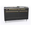 Ilve Cucina P15N da incasso Nostalgie P15FQNE3 doppio forno cieco e piano cottura 9 fuochi con fry top da 150 cm