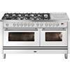 Ilve Cucina P15W Professional Plus P15SDWE3 doppio forno e piano cottura 7 fuochi con coupe de feu e dual da 150 cm - IN PROMOZIONE FINO AL 13/07