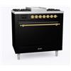 Ilve Cucina P36N da incasso Nostalgie P36FDDQNSY forno pirolitico cieco e piano cottura 6 fuochi con fry top da 91.1 cm