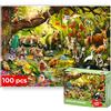 QUOKKA Puzzle Animali per Bambini - Solo Puzzle 100 pezzi Bambino dai 4 5 6 Anni - Giocattolo Animali della Foresta per Ragazze e Ragazzi - Giochi Regalo 7 8 9 anni