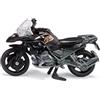 siku 1399, BMW R 1250 GS LCI, Motocicletta Giocattolo, Metallo/Plastica, Nero/Argento, Manubrio e Cavalletto Mobili, Ruote in Gomma
