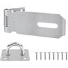 Yeepeo Lucchetto Haspe da 5 pollici, in acciaio inox 304, serratura di sicurezza, con viti, lucchetto per lucchetto, armadi, cancelli (L×W=137×39mm)