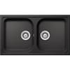 SCHOCK | Lavello Cucina Formhaus N200 2 Vasche, Materiale Cristalite®,Nero, 860x500mm