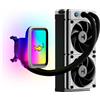 HYTE Dissipatore a Liquido HYTE THICC Q60 - 2 Ventole THICC FP12 da 32 mm, Display IPS ultrasottile da 5"
