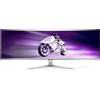 Philips Monitor PC Gaming Curvo 48.9" DQHD QDOLED Bianco 49M2C8900/00 Evnia 8000