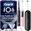 Oral-B iO 6, 2 Spazzolini Elettrici, 3 Testine di Ricambio, Nero e Rosa - 3 Testina di Ricambio per Spazzolino Elettrico, Ricaricabile, Sensore di Pressione, Pulizia Denti Efficace