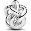 PANDORA Moments 793755C00 Breloque nœud infini en argent sterling compatible avec les bracelets Moments, 13,3x12,5x7,7 mm, Argent sterling, Pas de gemme