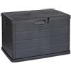 Ipae Progarden Baule da Giardino Multiuso in Resina Antracite 78x55x52 cm Beta 170l