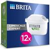 BRITA Filtro acqua rubinetto MAXTRA PRO Limescale Expert confezione da 12 filtri - Riduzione del calcare extra, ideale per bevande calde, filtro originale compatibile con caraffa acqua filtrante