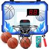 VROGTIK Cestino da basket indoor per bambini con 7 luci LED colorate, telecomando, supporto sopra la porta, tabellone segnapunti - regali per ragazzi e ragazze 4-12 anni