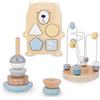 Mamabrum, Set di Giocattoli in Legno - Intreccio colorato, Piramide Seevang, Orso selezionatore, tavola di smistamento, Anello motorio - Giocattoli Montessori per Bambini da 10 Mesi