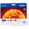 Brother lc-980valbpdr cartuccia d'inchiostro 4 pz originale nero, ciano, magenta, giallo