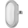 REV Lampada a LED ovale per ambienti umidi, 5,5 W, 450 lm, IP44), utilizzabile come lampada da soffitto o da parete, per ambienti umidi, colore grigio