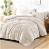 AveLom Set copripiumino per letto queen size (228,6 x 228,6 cm), 3 pezzi, 100% morbida microfibra lavata, leggero, con 2 federe, set di piumone alternativo per tutte le stagioni per biancheria da