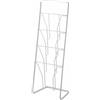 Yamazaki 6512 TOWER Magazine Rack with 4 Pockets, white, Steel, 25 x 18 x 71 cm