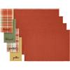 Threadmade Elrene Home Fashions Set di 8 tovagliette e tovaglioli, in cotone, multicolore