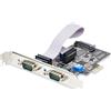 StarTech.com Scheda Seriale PCIe a 2 porte, scheda PCI Express a doppia porta RS232/RS422/RS485 (DB9), UART 16C1050, Windows/Linux, TAA