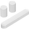 Sonos Pack Beam (Gen 2) + 2x Era 100 bianco opaco - Soundbar, Dolby Atmos, Dolby TrueHD, Dolby Digital Plus, AirPlay 2, Bluetooth, Wi-Fi