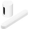 Sonos Pack Beam (gen 2) + Sub Mini bianco - Soundbar, Dolby Atmos, Dolby TrueHD, Dolby Digital Plus, AirPlay 2, Wi-Fi, Subwoofer incluso, Amazon Alexa