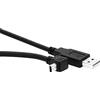 PremiumCord Cavo di Collegamento USB - Mini USB 2m, USB A Maschio a Mini B Maschio Piegato a 90°, Cavo Dati USB 2.0 Ad Alta velocità 480mbit/s, 5 Pin, 2X Schermato, AWG28, Colore Nero, 2m