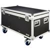 FLYHT PRO CABLE CASE 98x40x48 FLIGHT CASE 4 MANIGLIE 2 CHIUSURE 3 SCOMPARTI RUOTE 100MM 2+2 CON FRENO