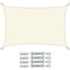 VOUNOT® Vela Ombreggiante Impermeabile Rettangolare 3x2m, Tenda da Sole per Esterno in Polyester con Kit di Fissaggio, Protezione UV 95%, Vele Ombreggianti per Giardino, Balcone, Terrazza, Beige