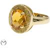 Anello in oro giallo quarzo citrino 18 kt 750 -945/VE-