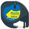 compatibile con DYMO Nastro PLASTICA Nero su Giallo (S0721620, 91202) (12 mm X 4 m) per DYMO LetraTAG