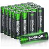 BEVIGOR 24 Batterie Ricaricabili AA 2800mAh 1.2V, Batterie NiMH AA Ad Alta Capacità, Precariate