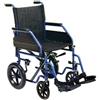 MOVI SpA Carrozzina Easywheel17 43 cm blu - sedia a rotelle pieghevole con seduta 43 cm